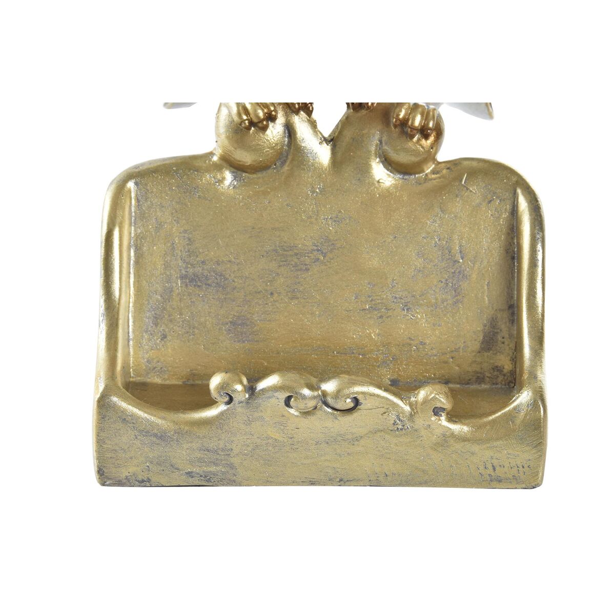 Statua Decorativa DKD Home Decor Gufi Dorato Bianco Resina Tradizionale (10 x 8 x 7 cm)