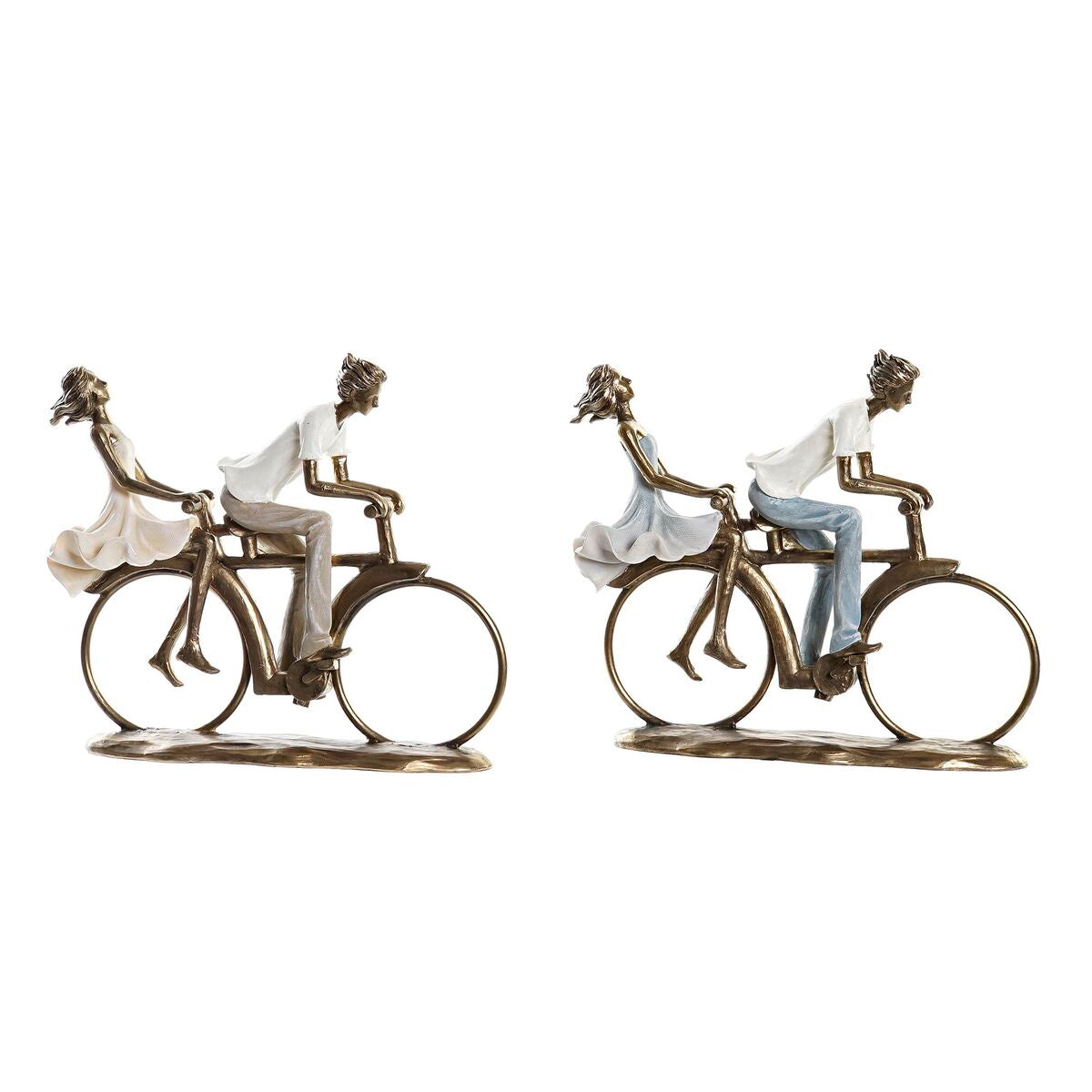 Statua Decorativa DKD Home Decor Bicicletta Rame Resina Moderno (27 x 9,5 x 23 cm) (2 Unità)