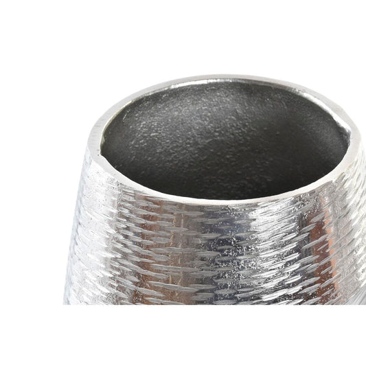 Vaso DKD Home Decor Viso Argentato Alluminio Moderno (19 x 19 x 31 cm)