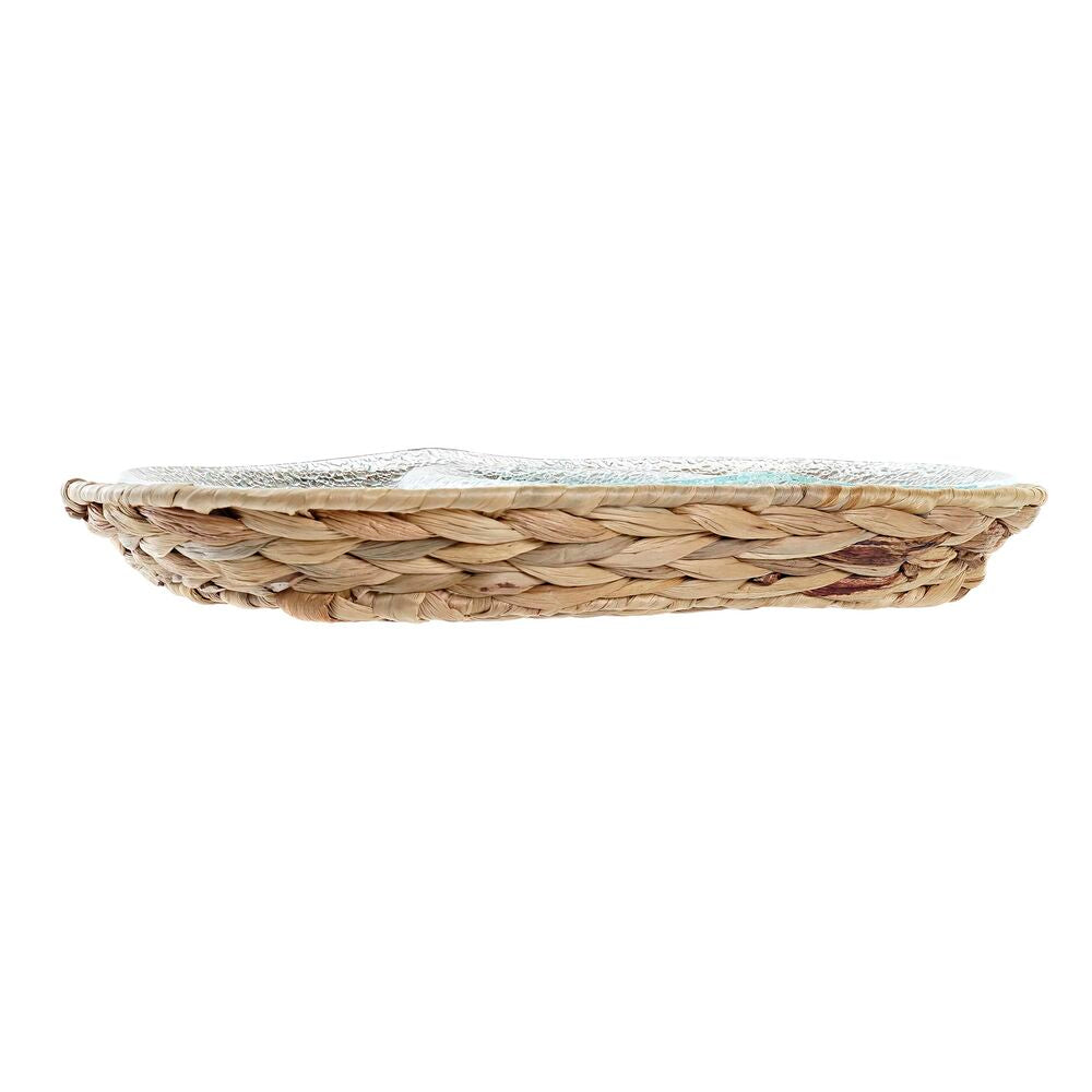 Vassoio per aperitivi DKD Home Decor Cristallo Naturale Trasparente Fibra (38 x 25 x 4 cm)