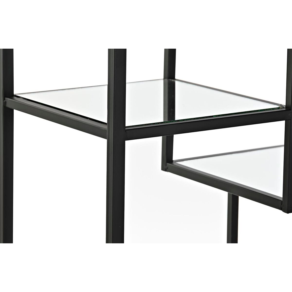Scaffale DKD Home Decor Cristallo Nero Metallo 3 Mensole (60 x 28 x 93 cm)