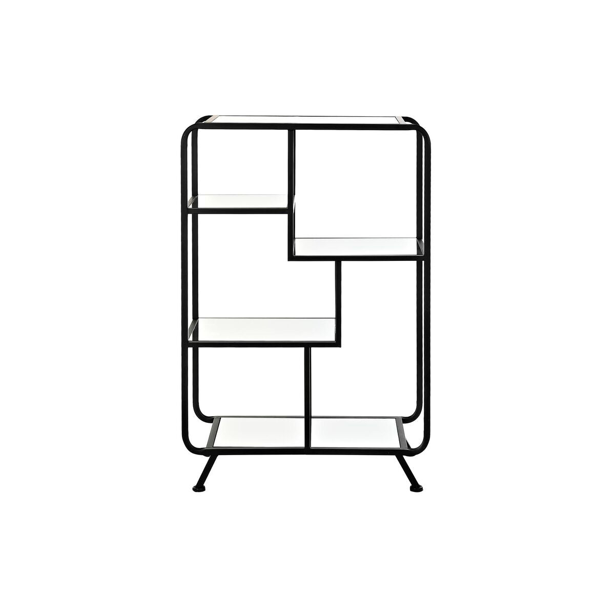 Scaffale DKD Home Decor Cristallo Nero Metallo 3 Mensole (60 x 28 x 93 cm)