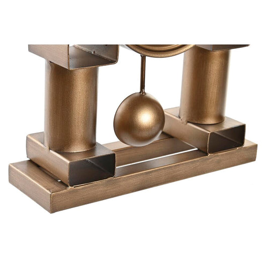 Orologio da Tavolo DKD Home Decor Cristallo Nero Dorato Ferro (25 x 8 x 31 cm)