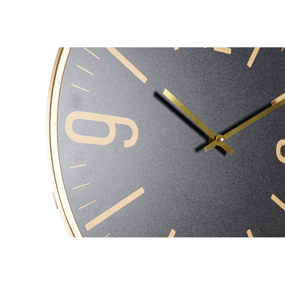 Orologio da Parete DKD Home Decor Nero MDF Ferro (40 x 4 x 40 cm)