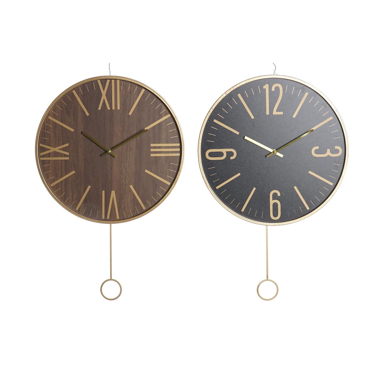 Orologio da Parete DKD Home Decor Nero MDF Ferro (40 x 4 x 40 cm)