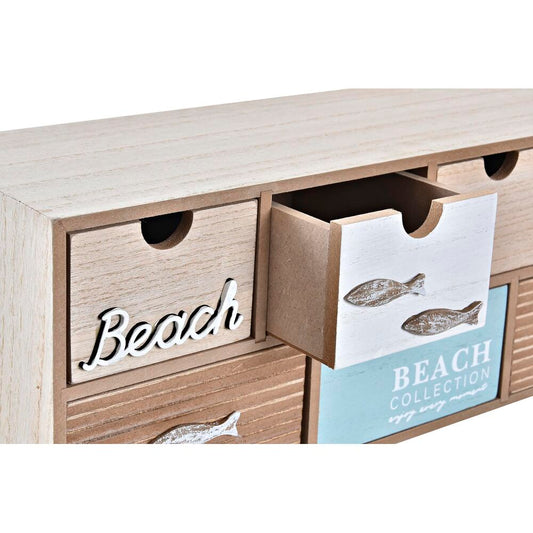 Scatola-Portagioie DKD Home Decor Legno Spiaggia (40 x 16 x 19 cm)