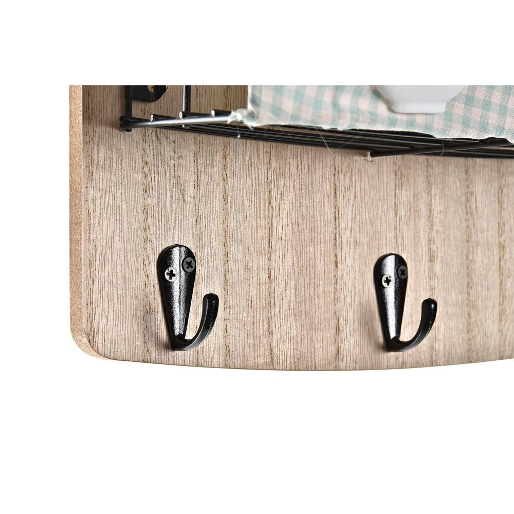 Appendiabiti da parete DKD Home Decor Metallo Legno (23 x 9 x 36 cm)