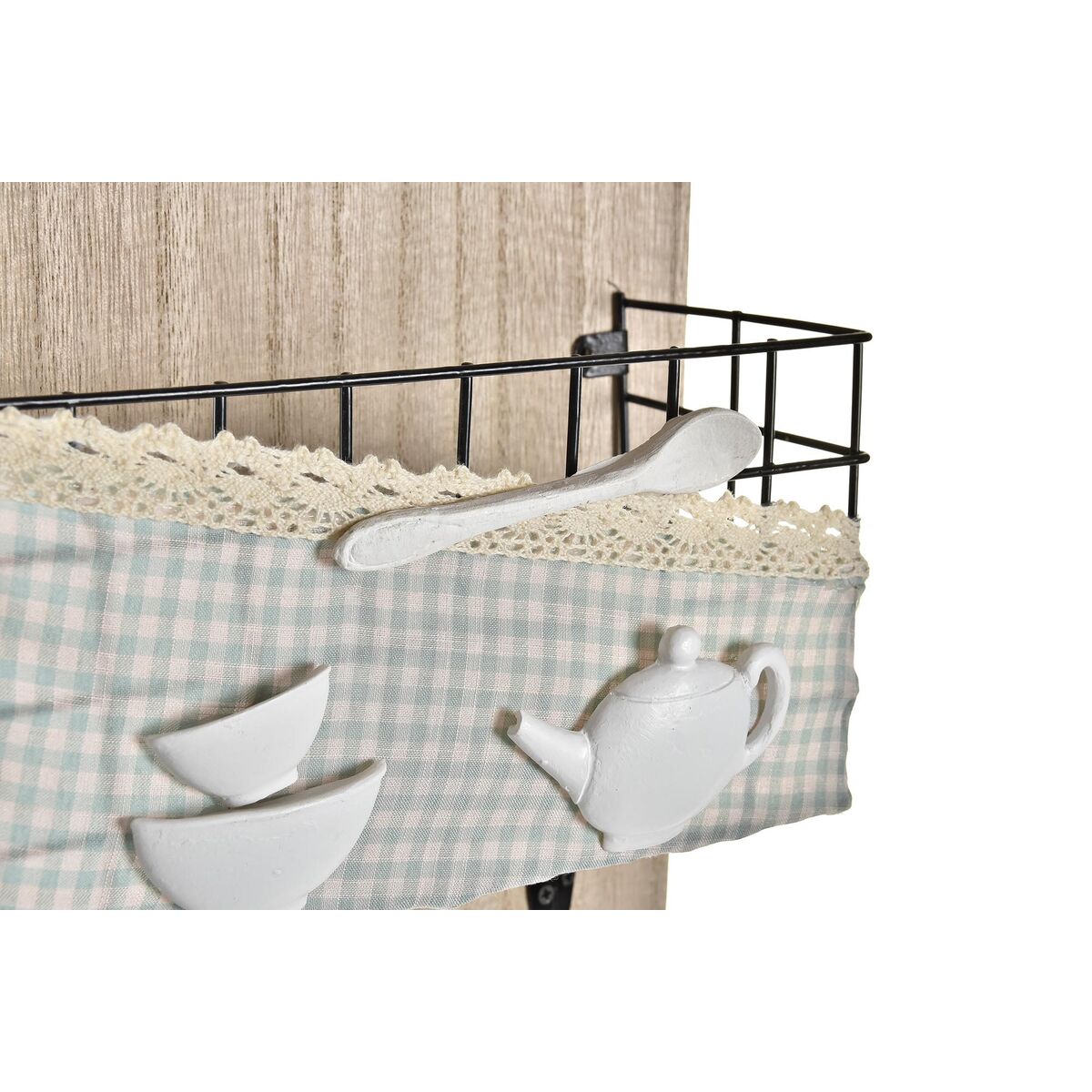 Appendiabiti da parete DKD Home Decor Metallo Legno (23 x 9 x 36 cm)
