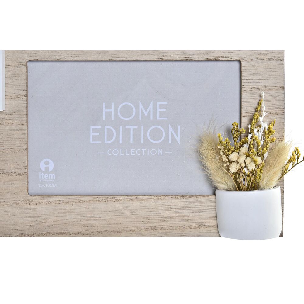 Cornice Portafoto DKD Home Decor Legno Naturale Impianto (39 x 3 x 41 cm) (2 Unità)