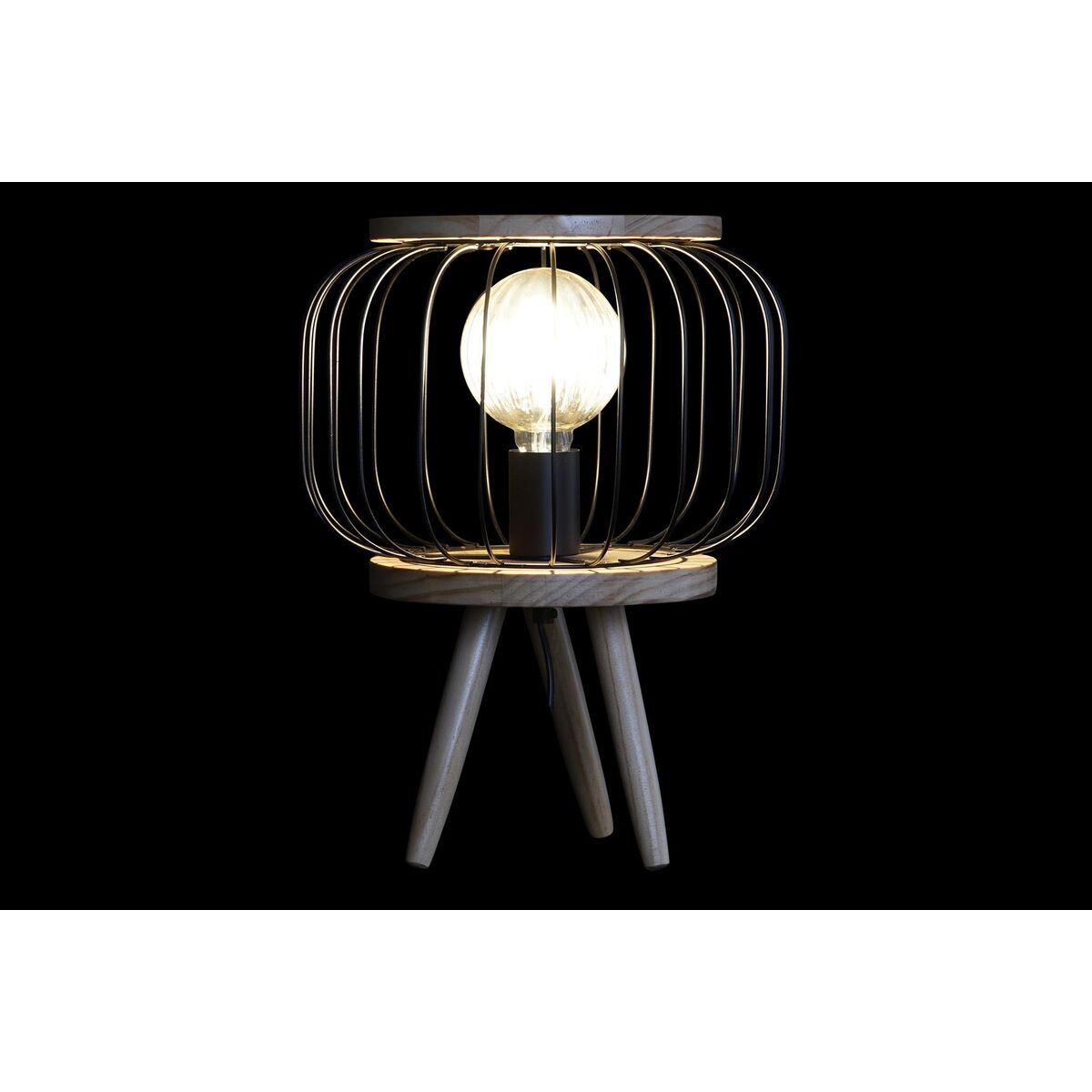 Lampada da tavolo DKD Home Decor Nero Marrone 220 V 50 W (29 x 29 x 38 cm)