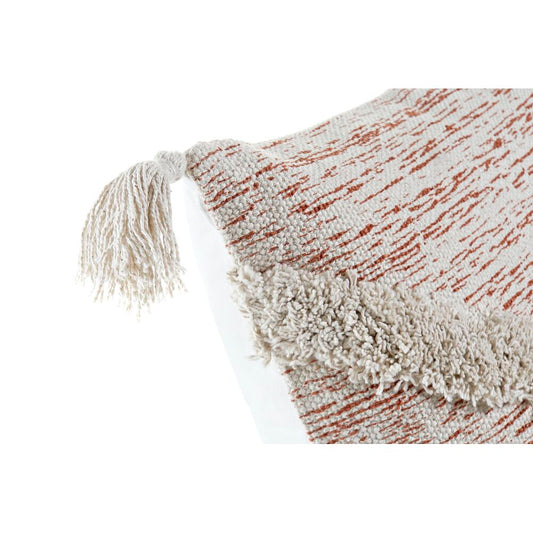 Cuscino DKD Home Decor Beige Arancio Poliestere Cotone (45 x 10 x 45 cm)