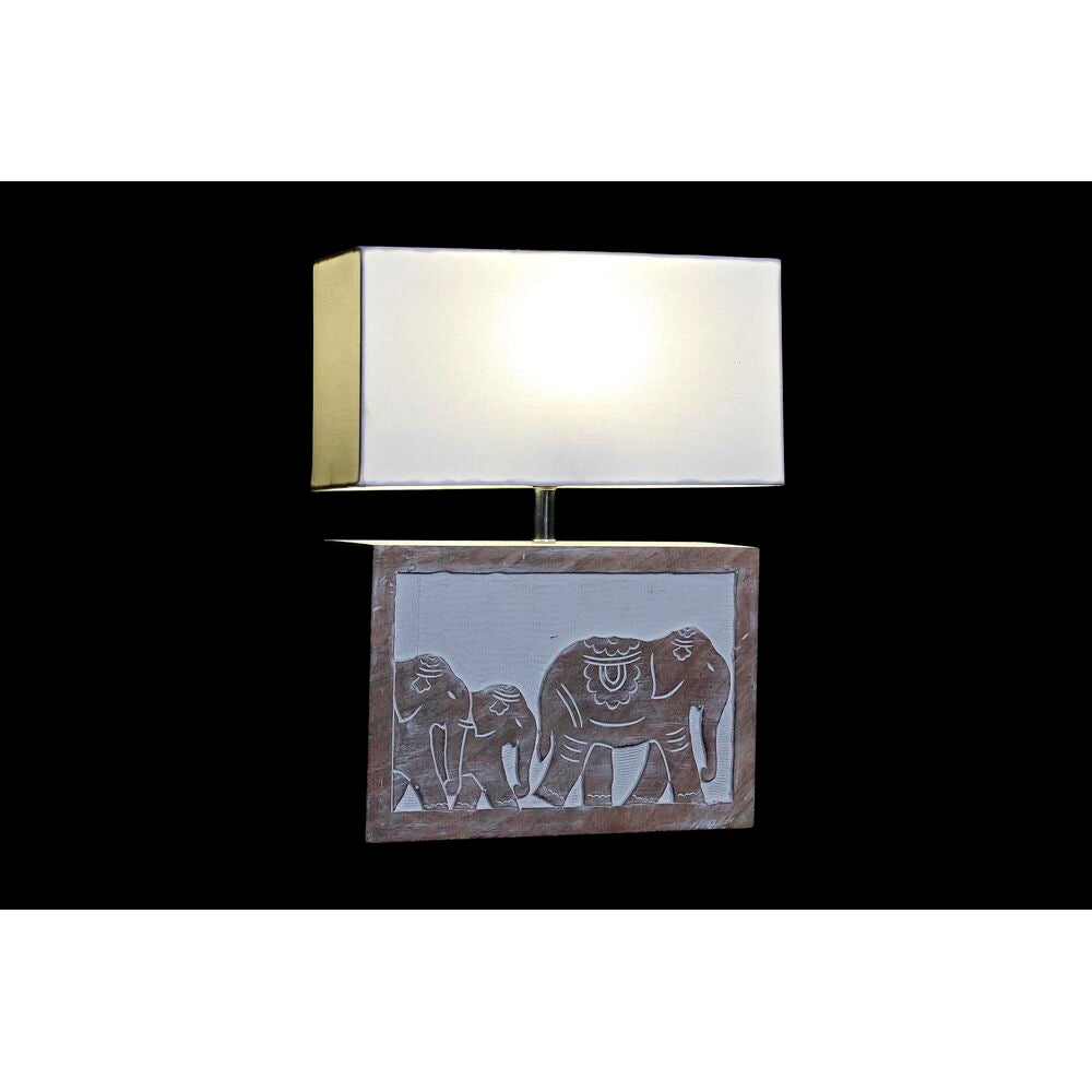 Lampada da tavolo DKD Home Decor Marrone Bianco 220 V 50 W Indiano (33 x 12 x 41 cm)