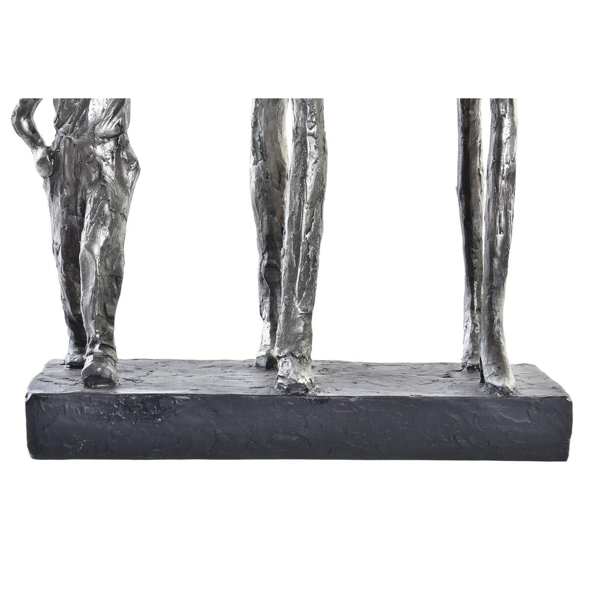 Statua Decorativa DKD Home Decor Argentato Nero Resina Moderno Famiglia (26 x 11,5 x 41,5 cm)