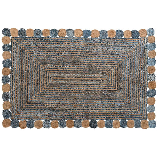 Tappeto DKD Home Decor Azzurro Multicolore Indiano (200 x 290 x 1 cm)