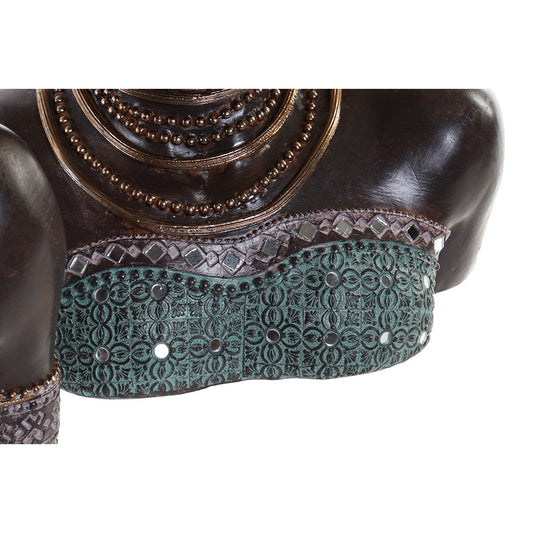 Statua Decorativa DKD Home Decor Resina Coloniale Africana (24 x 18 x 36 cm) (2 Unità)