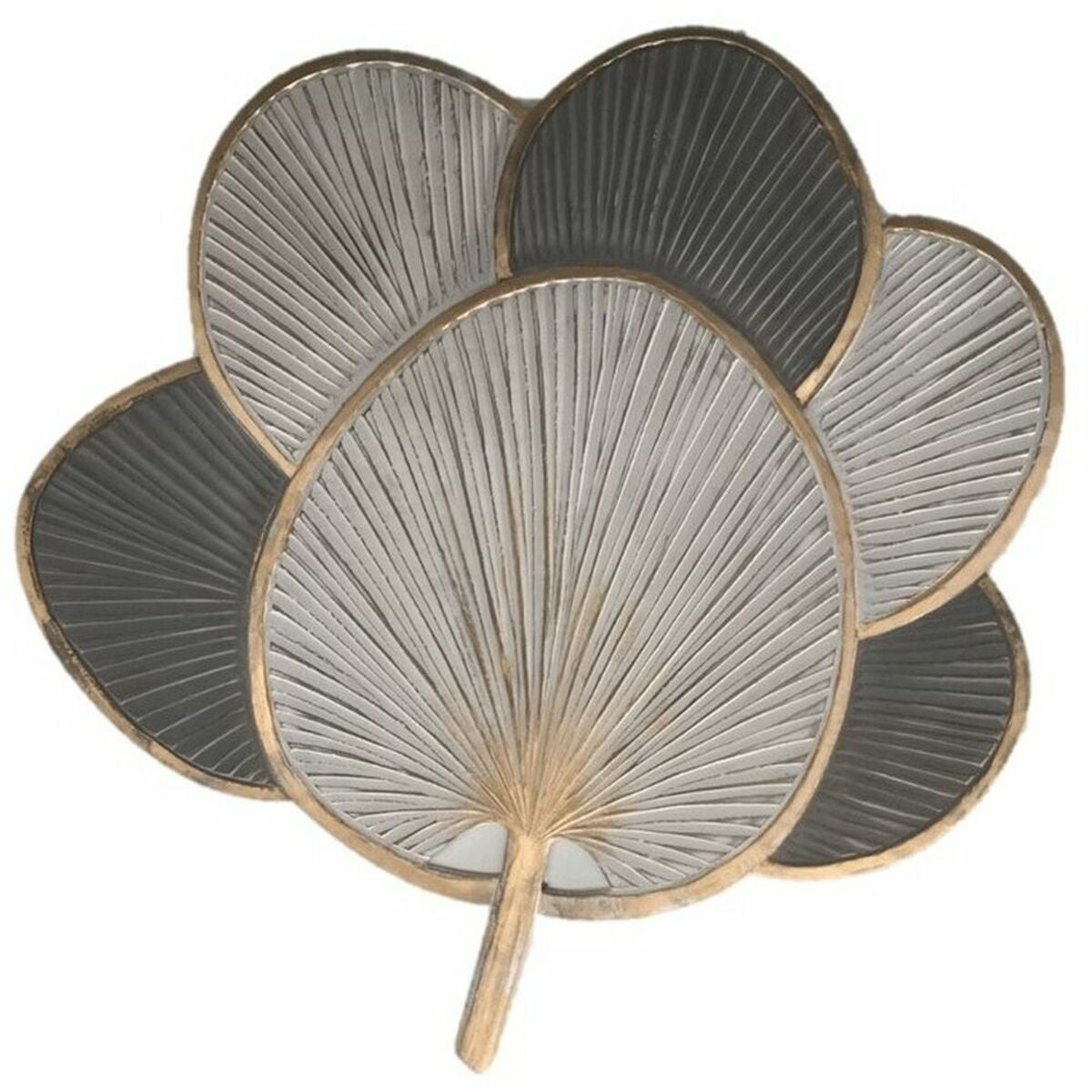 Decorazione da Parete DKD Home Decor Grigio Dorato Bianco Legno MDF (121 x 2 x 121 cm) (2 Unità)