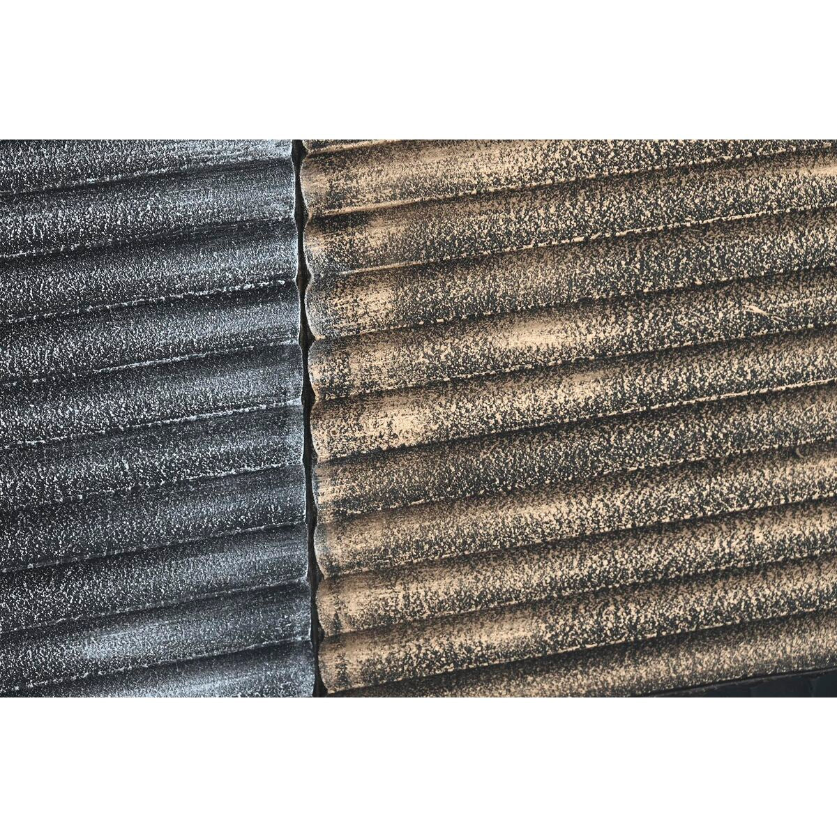 Decorazione da Parete DKD Home Decor Nero Dorato Glamour Moderno Legno MDF (91 x 3 x 91 cm)