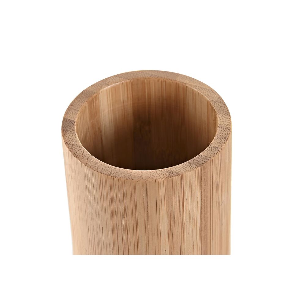 Portaspazzolini da Denti DKD Home Decor Naturale Bambù (7 x 7 x 11 cm)