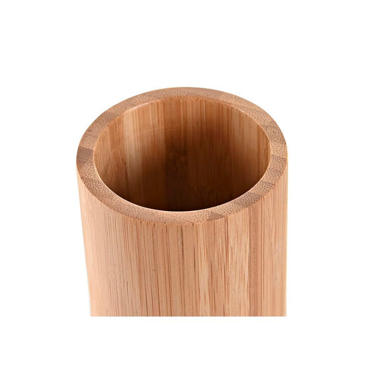 Portaspazzolini da Denti DKD Home Decor Naturale Bambù (7 x 7 x 11 cm)