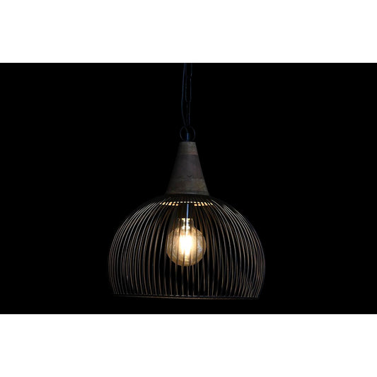 Lampadario DKD Home Decor Naturale Nero 50 W (36 x 36 x 40 cm)