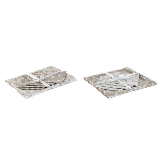 Tovaglia e tovaglioli DKD Home Decor 5 Pezzi 2 Unità Cotone (150 x 150 x 0,5 cm)