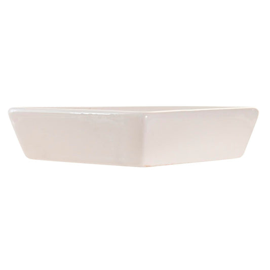 Vassoio per aperitivi DKD Home Decor 5 Pezzi Beige Bianco Bambù Gres (21,5 x 21,5 x 1 cm)