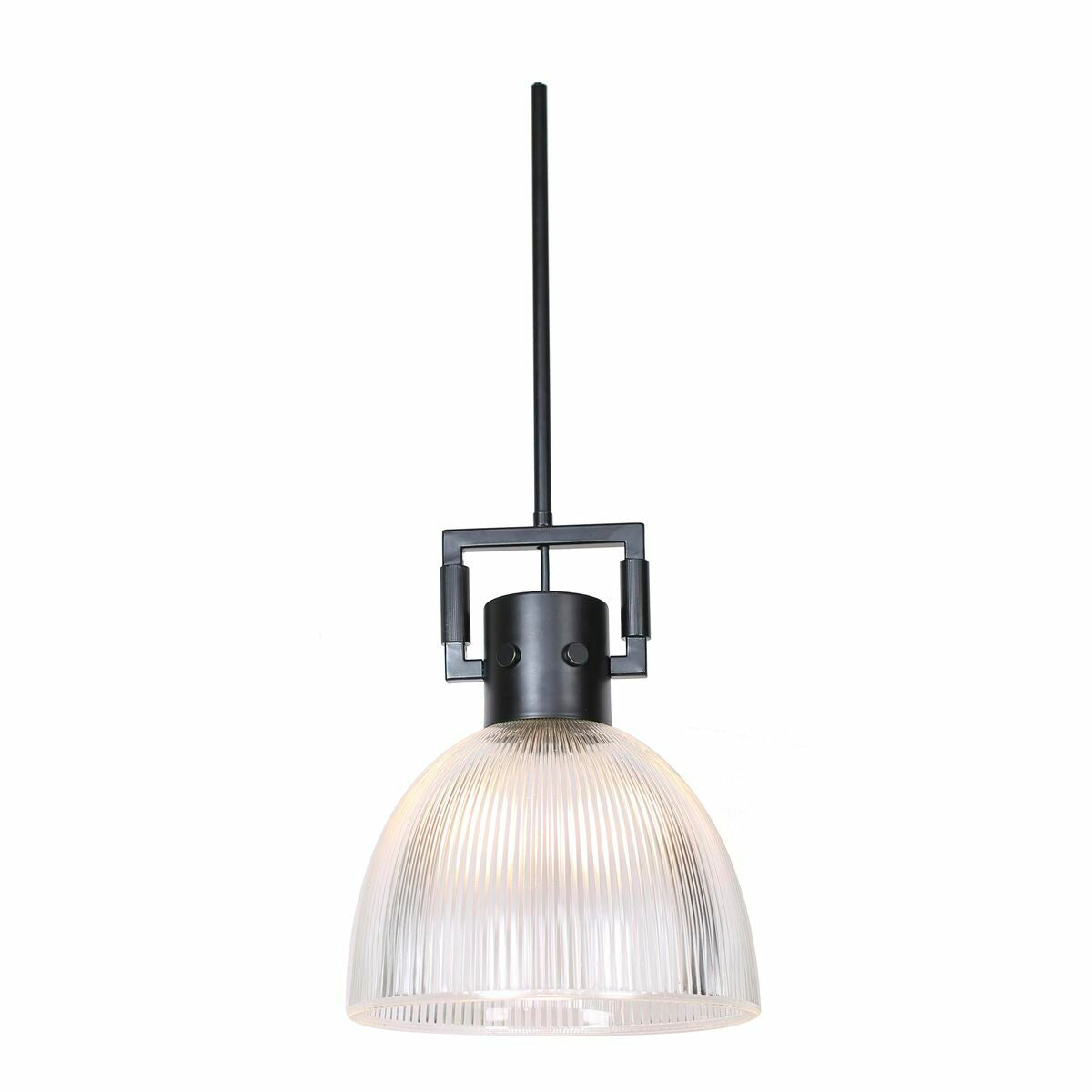 Lampadario DKD Home Decor 25,4 x 25,4 x 35,5 cm Cristallo Argentato Nero Metallo (2 Unità)