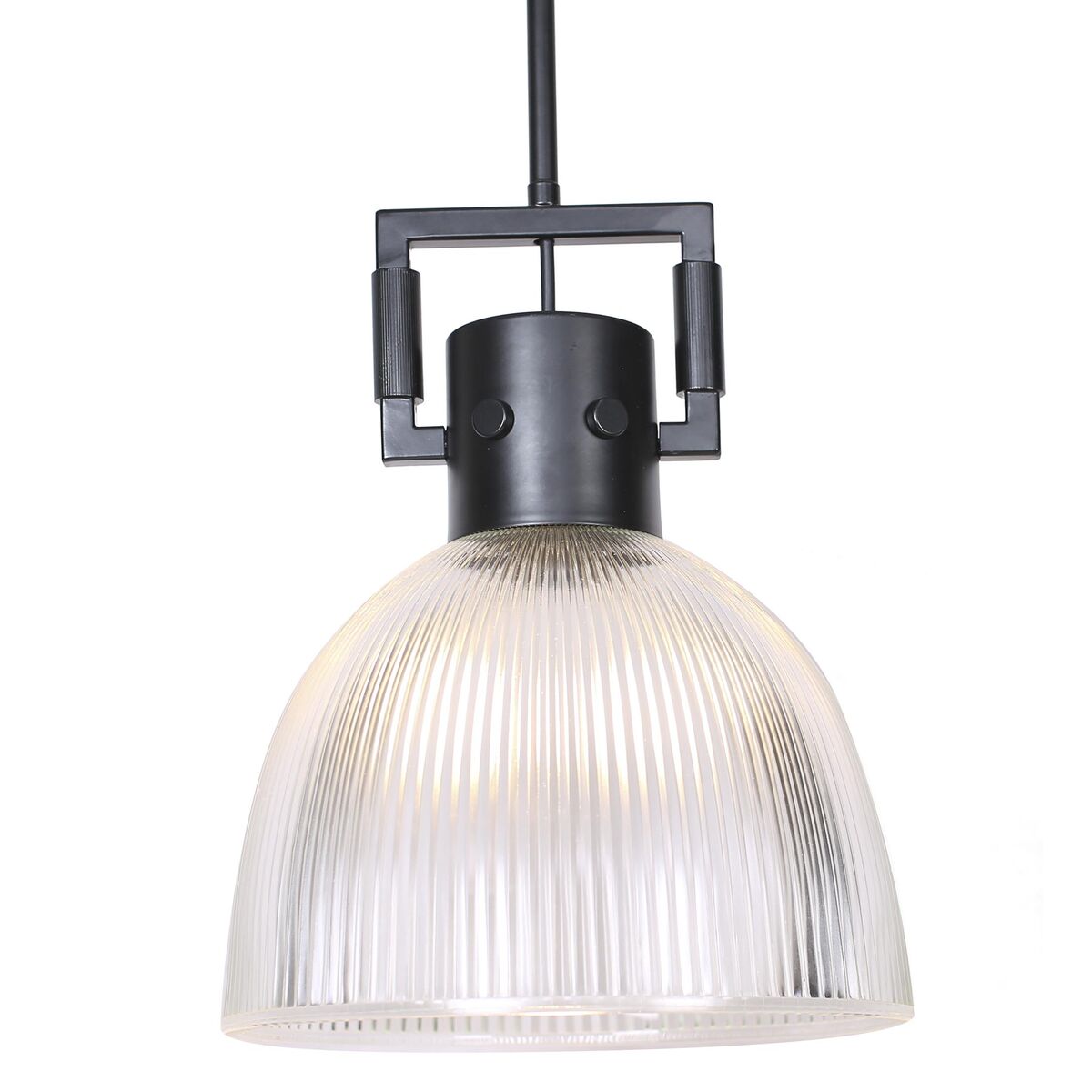 Lampadario DKD Home Decor 25,4 x 25,4 x 35,5 cm Cristallo Argentato Nero Metallo (2 Unità)