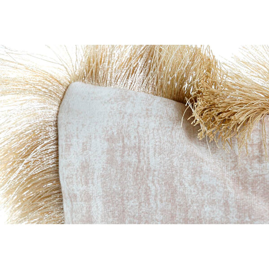 Cuscino DKD Home Decor Dorato Poliestere Moderno Frange (50 x 10 x 30 cm)