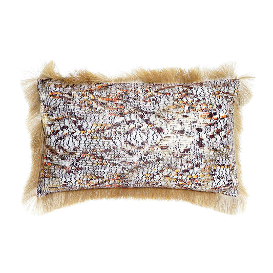 Cuscino DKD Home Decor Poliestere Multicolore Moderno Frange (50 x 10 x 30 cm)