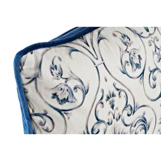 Cuscino DKD Home Decor Azzurro Poliestere Fiori (50 x 10 x 30 cm)