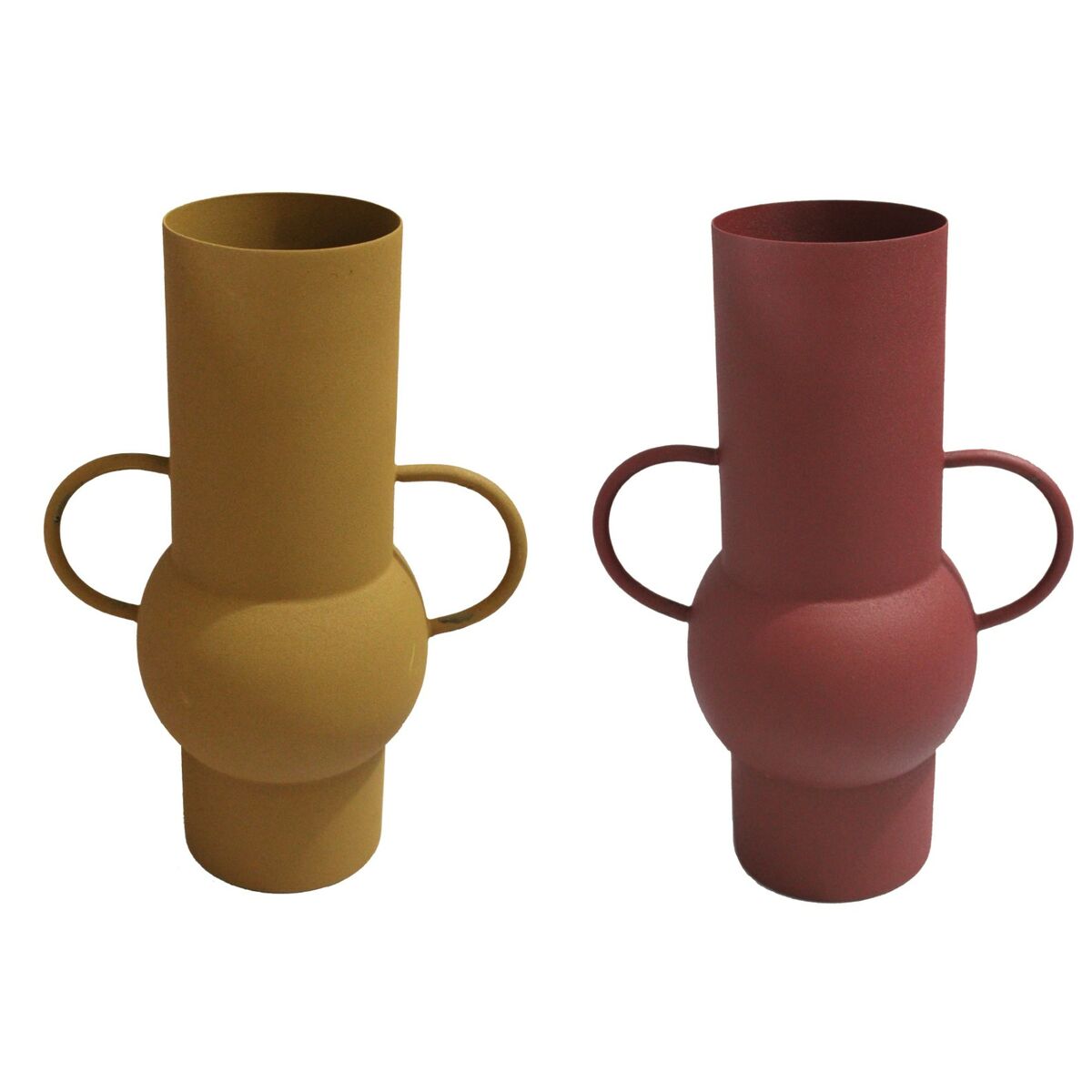 Vaso DKD Home Decor Terracotta Alluminio Senape Città (24 x 15 x 34 cm) (2 Unità)