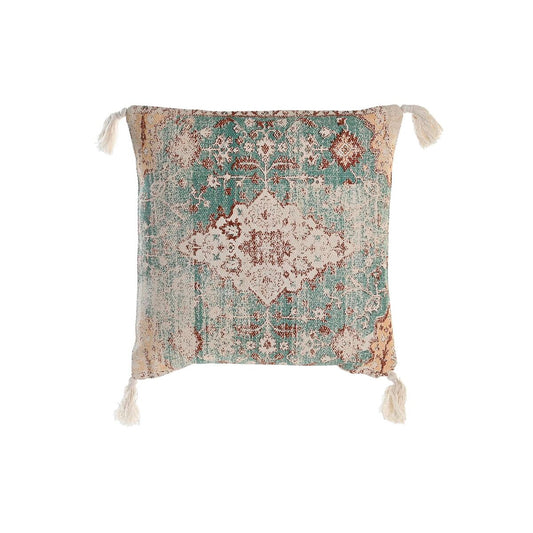 Cuscino DKD Home Decor Fez Azzurro Cotone Frange (45 x 10 x 45 cm)