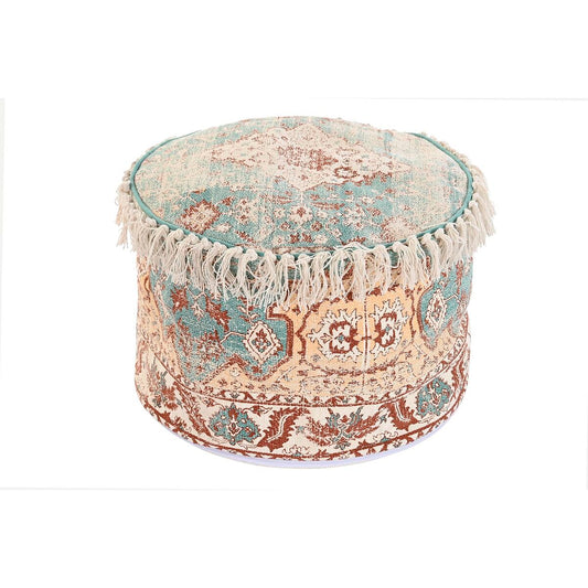 Cuscino DKD Home Decor Rotondo Da terreno Cotone Arabo Frange (45 x 45 x 35 cm)