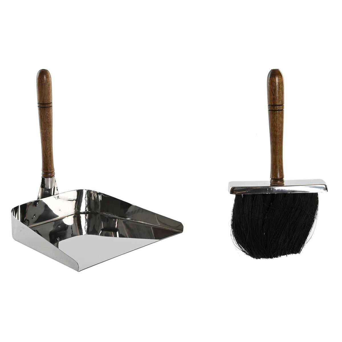 Utensili da Camino DKD Home Decor Acciaio inossidabile Legno di mango (24 x 21 x 26 cm)