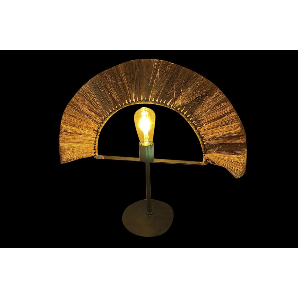 Lampada da tavolo DKD Home Decor Naturale Nero Ferro Iuta (57 x 17 x 52 cm)