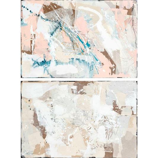 Tela DKD Home Decor Astratto (150 x 3,8 x 100 cm) (2 Unità)