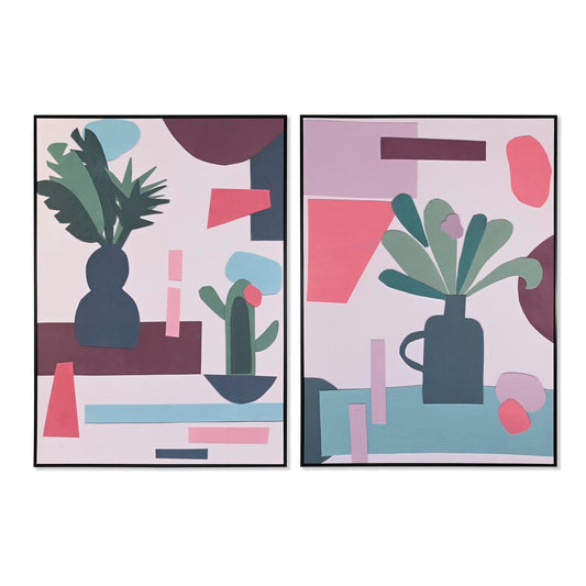 Quadro DKD Home Decor Vaso (103 x 4,3 x 143 cm) (2 Unità)