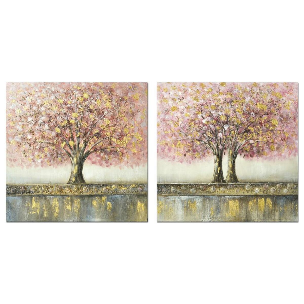 Quadro DKD Home Decor Albero (80 x 3 x 80 cm) (2 Unità)