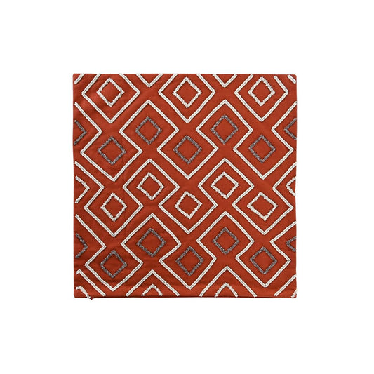 Fodera per cuscino DKD Home Decor Terracotta Geometrico (50 x 1 x 50 cm)