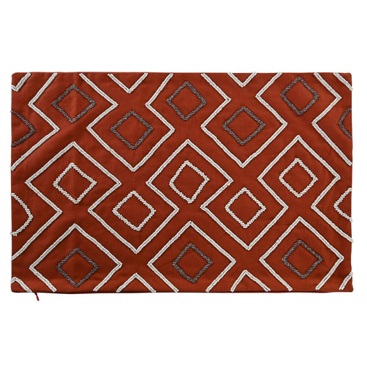 Fodera per cuscino DKD Home Decor Terracotta Geometrico (60 x 1 x 40 cm)