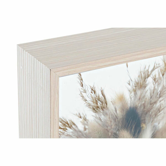 Fiore Decorativo DKD Home Decor Beige Marrone Fiori Legno MDF (16 x 6 x 21 cm) (2 Unità)