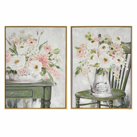 Quadro DKD Home Decor 60 x 3,5 x 80 cm Vaso Shabby Chic (2 Unità)