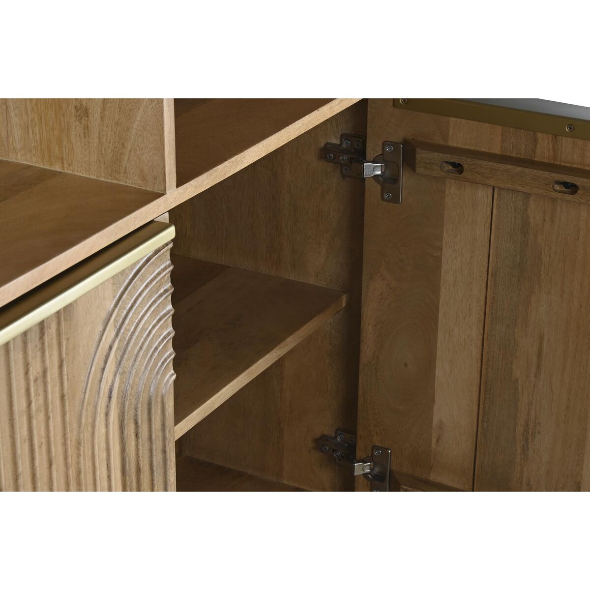 Scaffale DKD Home Decor Naturale Dorato Legno di mango 90 x 40 x 180 cm