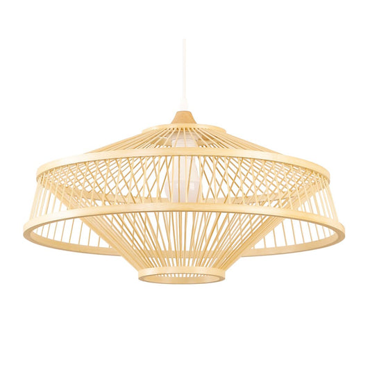 Lampadario DKD Home Decor Marrone Bambù (50 x 50 x 23 cm)