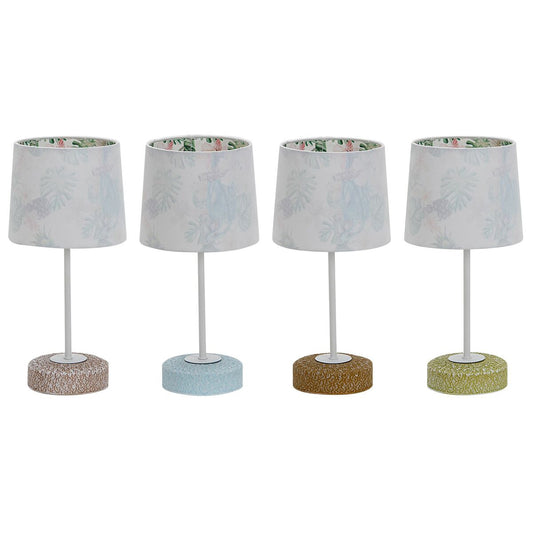 Lampada da tavolo DKD Home Decor 25W Ceramica Poliestere Multicolore 220 V Tropicale (16 x 16 x 33 cm) (4 Unità)