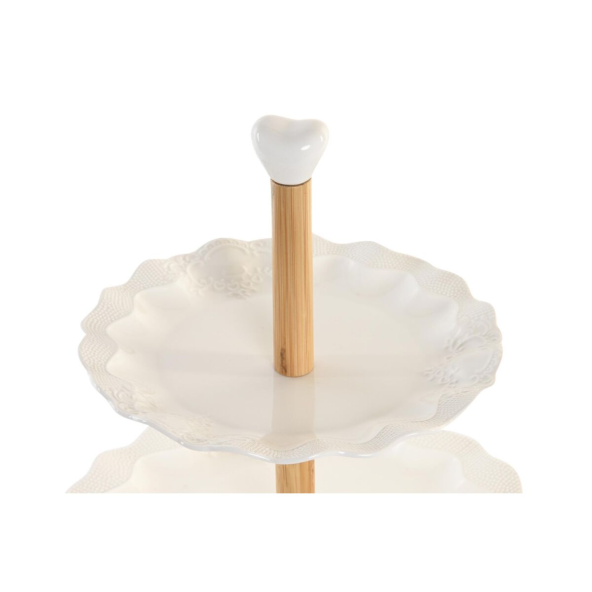 Portafrutta DKD Home Decor Porcellana Bambù (27 x 27 x 34 cm)