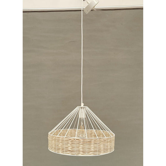 Lampadario DKD Home Decor Nero Metallo Rattan 50 W (35 x 35 x 22 cm) (2 Unità)