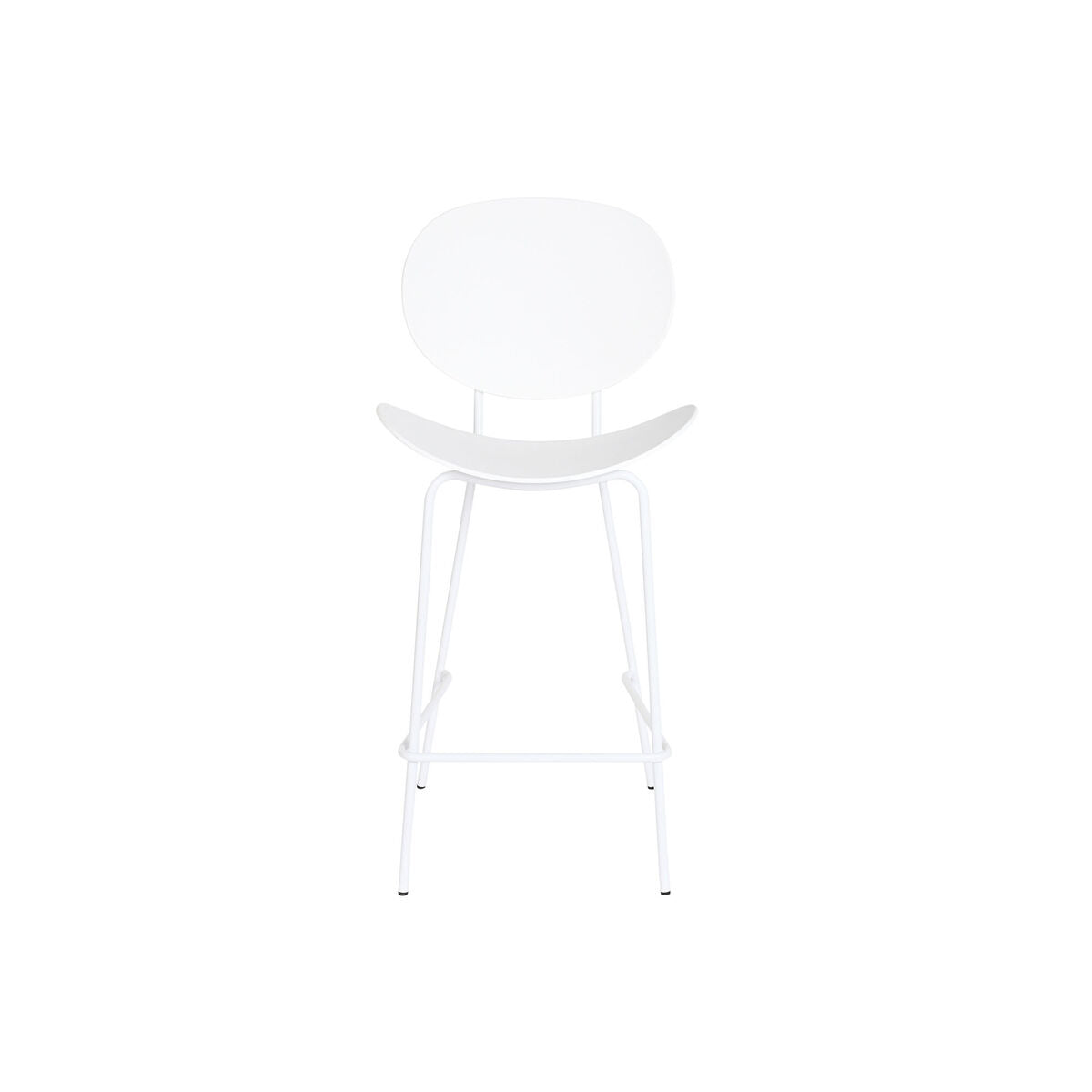 Sgabello DKD Home Decor Nero Metallo Bianco polipropilene (52,5 x 49 x 104 cm)