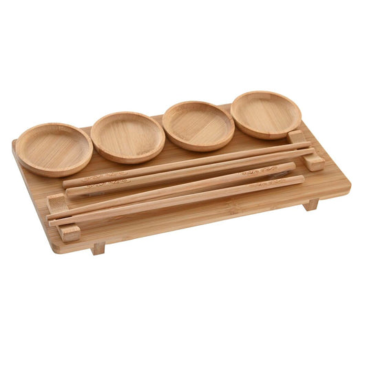 Set per Sushi DKD Home Decor Naturale Bambù Orientale